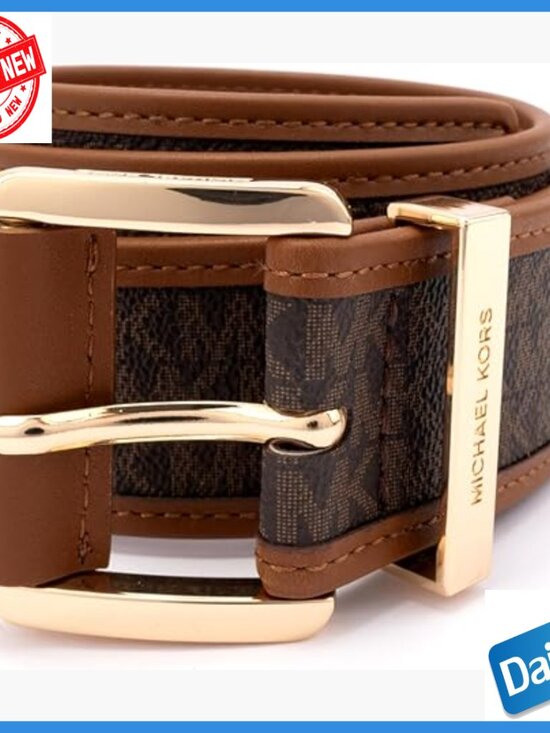 Large Leather Logo Belt with Grommets, Adjustable Fashion Accessory main image 4